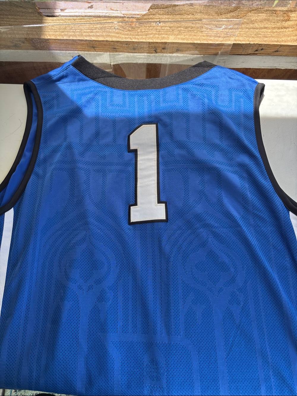 Nike Duke Blue and White Basketball Jersey - #1 - Picture 4 of 6
